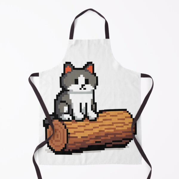Item preview, Pixel Cat on a Log – Retro Kawaii Vibes designed and sold by InsertQuests.
