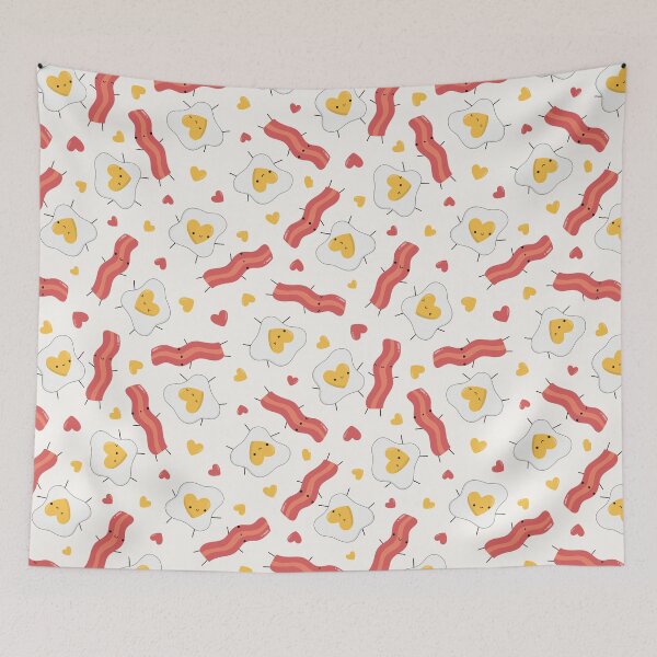 Item preview, kawaii eggs and bacon - better together (off white)) designed and sold by Becca Alessi.