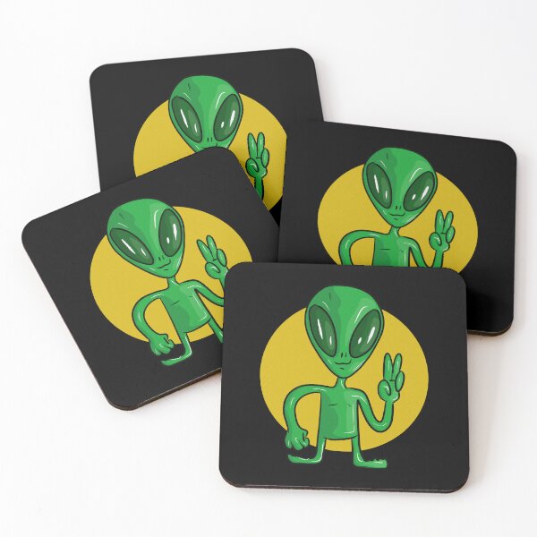 Item preview, Small alien waving with a message of peace designed and sold by Joncasmiart.