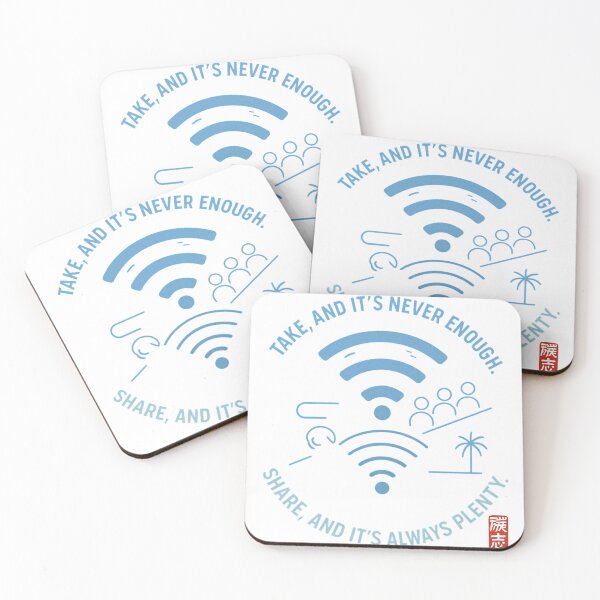 Item preview, Take, and It’s Never Enough. Share, and It’s Always Plenty" WiFi Signal Minimalist – Thoughtful Gen Z Gift Idea designed and sold by 50ファイターJP.