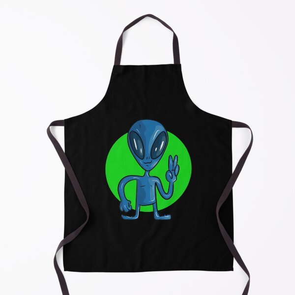 Item preview, Small blue alien waving with a message of peace designed and sold by Joncasmiart.