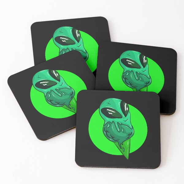 Item preview, Cone with melting alien ice cream with green circle. designed and sold by Joncasmiart.