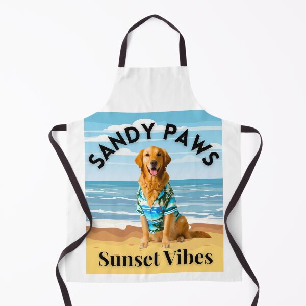 Item preview, Sandy Paws Sunset Vibes – Golden Retriever Tropical Beach Shirt Design designed and sold by Fredster1966.