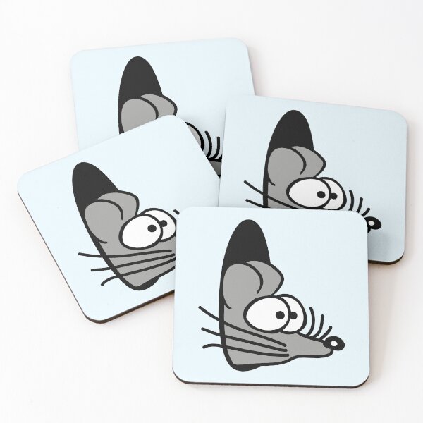 Item preview, Mouse Looks out of a Wall Hole Cute Funny Comic designed and sold by shirt-o-mat.