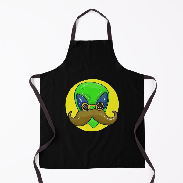 Item preview, Mustachioed alien with glasses and a yellow circle designed and sold by Joncasmiart.