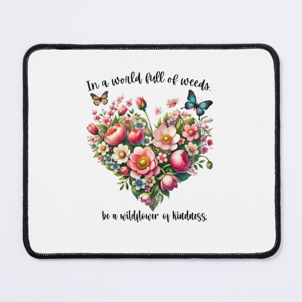 Item preview, Wildflower Heart with Butterflies – Inspirational Kindness Quote Art designed and sold by WHDProduction45.