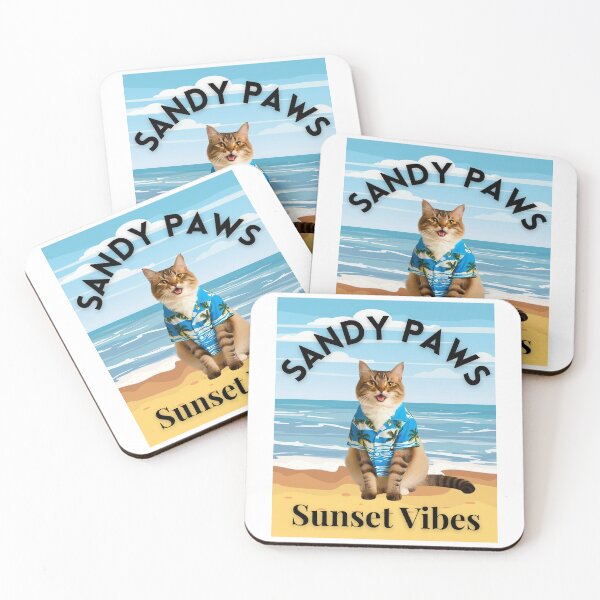 Item preview, Sandy Paws Sunset Vibes – Ragdoll Cat Tropical Beach Design designed and sold by Fredster1966.