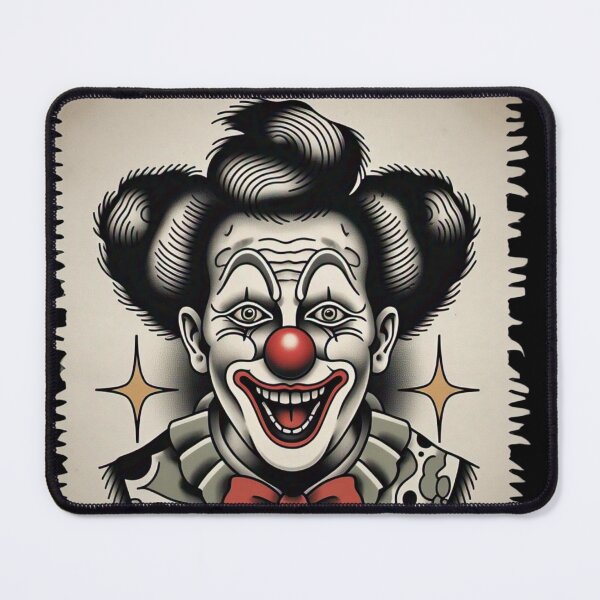 Item preview, Tatoo of Vintage Circus Clown Charm: A Nostalgic Vision designed and sold by GEM STYLE.