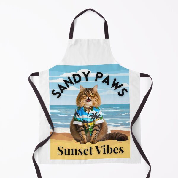Item preview, Sandy Paws ... Sunset Vibes – Persian Cat Tropical Beach Design designed and sold by Fredster1966.