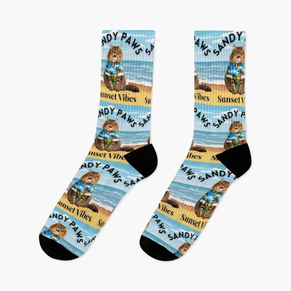 Item preview, Sandy Paws ... Sunset Vibes – Persian Cat Tropical Beach Design designed and sold by Fredster1966.