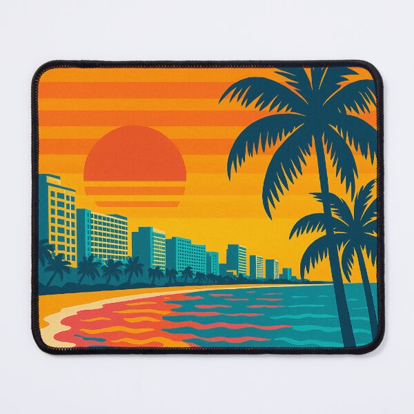 Item preview, Digital Retro Pop Art of Cancun | Vibrant Mexico Beach Vibes | Colorful Cancun Skyline with Vintage Twist | Tropical Paradise in Bold Retro Style | Sunny Coastal Escape in Pop Art Aesthetic designed and sold by PaintedPixels01.