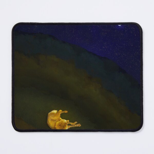 Item preview, Golden Night with a Wolf under Full Moon designed and sold by Transcendragons.