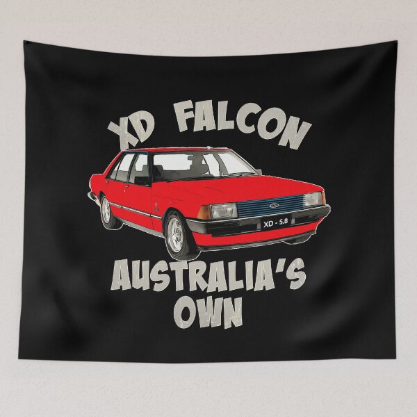 Aperçu de l'œuvre XD Falcon, l'Australien de toujours | Pop Art d'une muscle car australienne classique créée et vendue par Michael van der Hoorn.