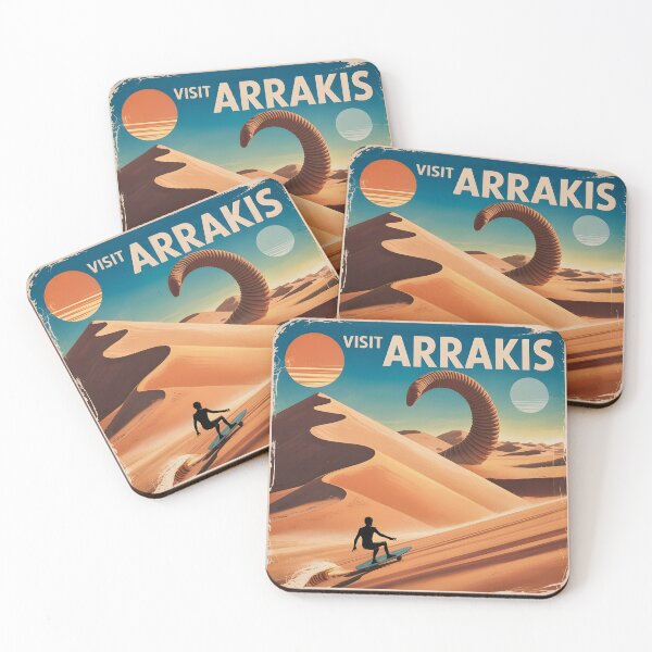 Item preview, Visit Arrakis – Vintage Distressed Surf Style Dune Sci-Fi Classic  designed and sold by Printtplus.