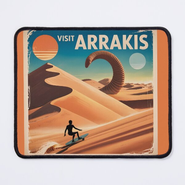 Item preview, Visit Arrakis – Vintage Distressed Surf Style Dune Sci-Fi Classic designed and sold by Printtplus.
