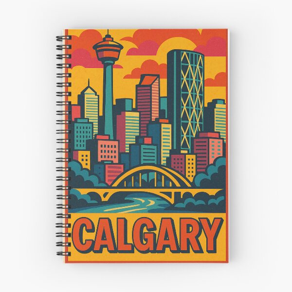Item preview, Digital Retro Pop Art of Calgary | Vibrant City Skyline with Bold Colors | Pop Art Style Tribute to Calgary | Modern Retro Cityscape with Urban Energy |  Graphic Nostalgia designed and sold by PaintedPixels01.