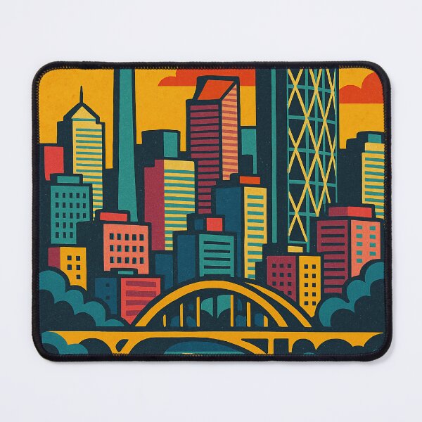 Item preview, Digital Retro Pop Art of Calgary | Vibrant City Skyline with Bold Colors | Pop Art Style Tribute to Calgary | Modern Retro Cityscape with Urban Energy | Graphic Nostalgia designed and sold by PaintedPixels01.