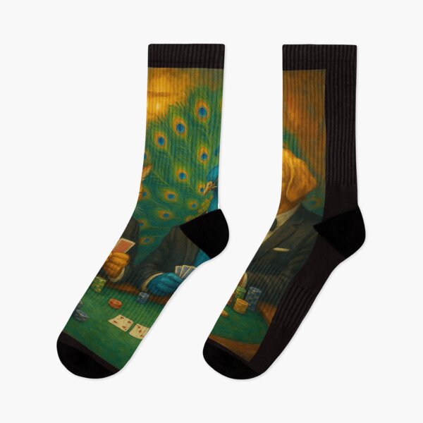 Item preview, Peacock Reigns at the Poker Table designed and sold by ArtframeAnimals.