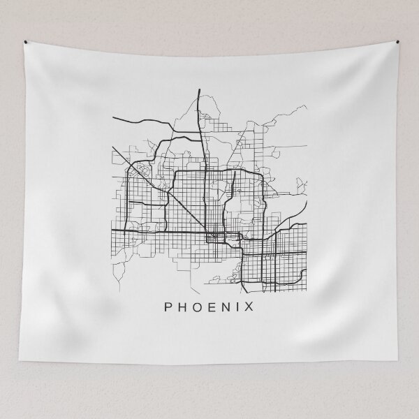 Item preview, Phoenix AZ Minimalist City Street Map Dark Design designed and sold by Andrewkgolf.