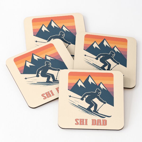 Item preview, Ski Dad – Minimal Retro Sunset Skiing Lover  designed and sold by Rajasekar.