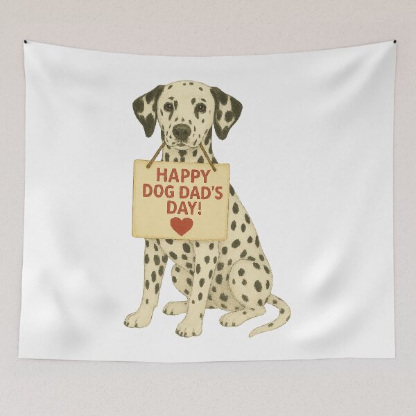 Item preview, Spotted Love – Dalmatian Dog Dad’s Day Watercolor Tribute designed and sold by AbstractAnom.