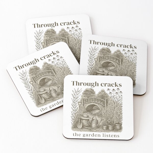 Item preview, Through Cracks the Garden Listens – Poetic Botanical Ink Art designed and sold by JenniferCreaArte .