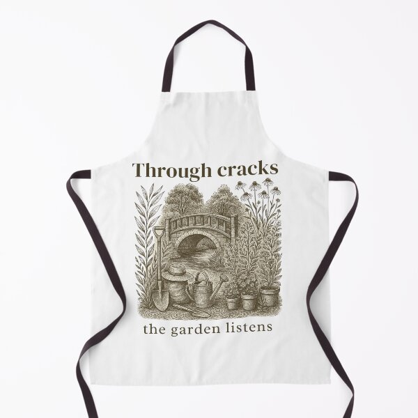 Item preview, Through Cracks the Garden Listens – Poetic Botanical Ink Art designed and sold by JenniferCreaArte .