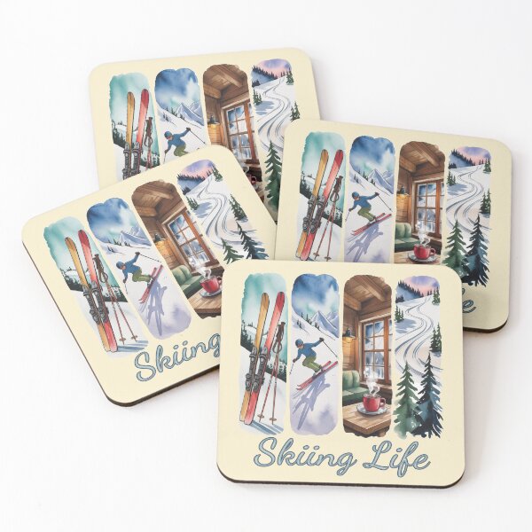 Item preview, Skiing Life Watercolor Design – Ski Dad  designed and sold by Rajasekar.