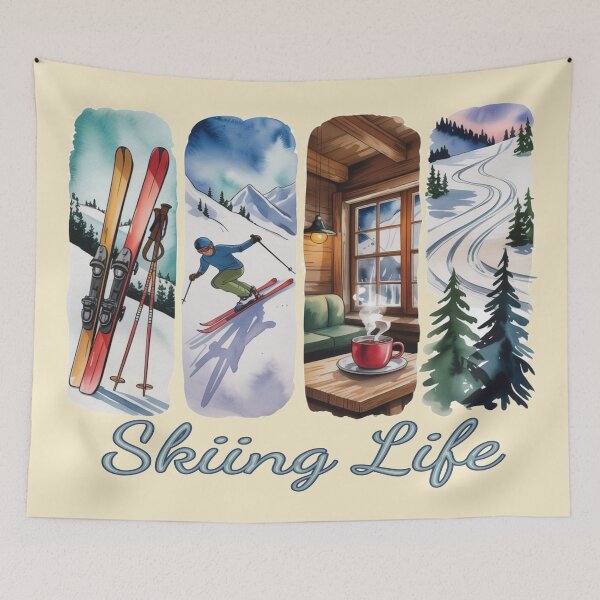 Item preview, Skiing Life Watercolor Design – Ski Dad  designed and sold by Rajasekar.