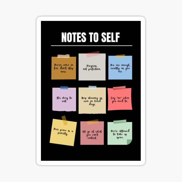 Item preview, Notes to Self designed and sold by SamStoreo X.