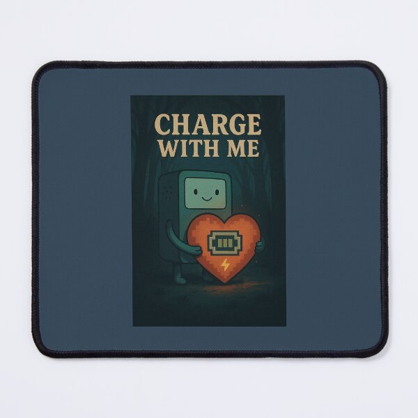 Item preview, Charge With Me – BMO with Pixel Heart designed and sold by kicoramia.
