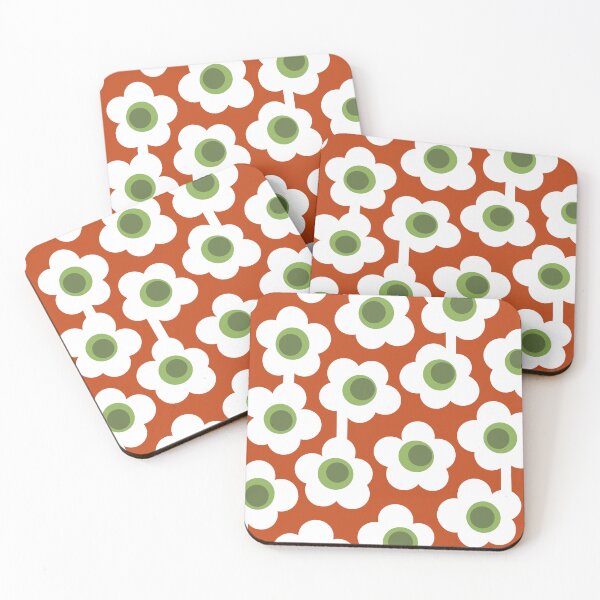 Item preview, Iconic Vintage Garden Pattern in Terracota, Sage and Olive Green designed and sold by Deutschic.