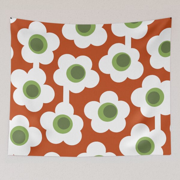 Item preview, Iconic Vintage Garden Pattern in Terracota, Sage and Olive Green designed and sold by Deutschic.