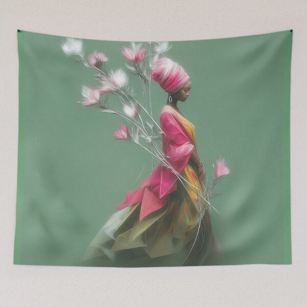 Item preview,  Floral Serenity: An African Muse designed and sold by bloorose.