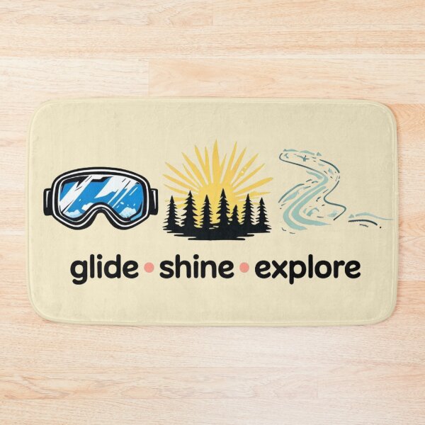 Item preview, Glide, Shine, Explore – Ski Dad / Winter Skiing Lover  designed and sold by Rajasekar.
