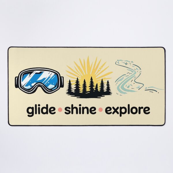 Item preview, Glide, Shine, Explore – Ski Dad / Winter Skiing Lover  designed and sold by Rajasekar.