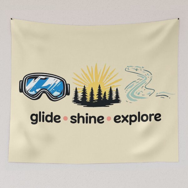 Item preview, Glide, Shine, Explore – Ski Dad / Winter Skiing Lover  designed and sold by Rajasekar.