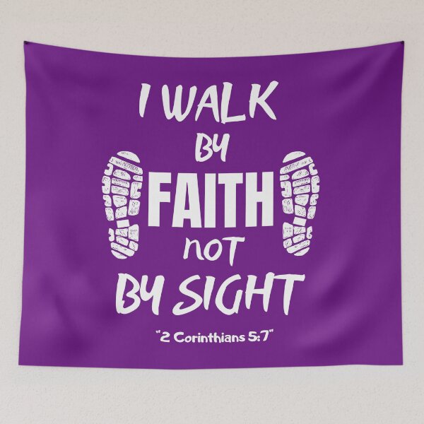 Item preview, I WALK BY FAITH NOT BY SIGHT designed and sold by Flavaprints4u.