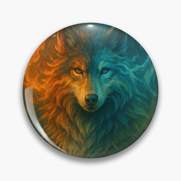 Item preview, Elemental Wolf Spirit – Fire, Ice & Storm Fantasy Art designed and sold by Ortegan90.