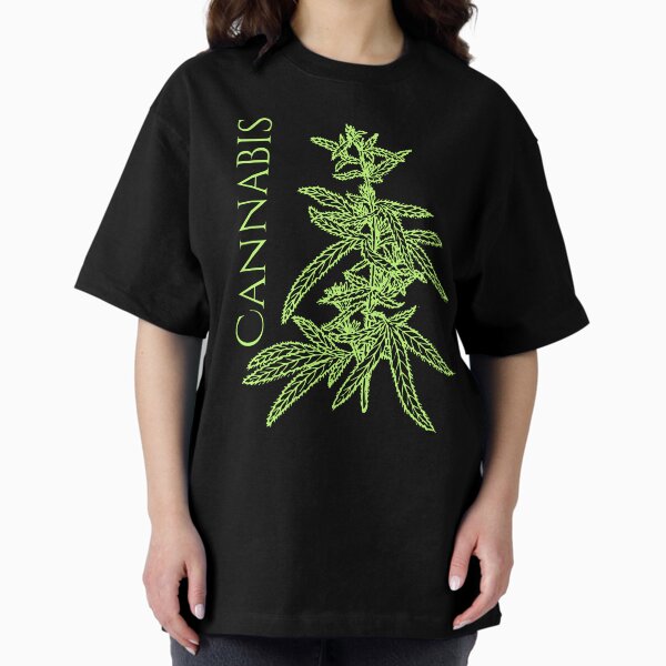 Item preview, Cannabis Plant Neon Green Drawing Design designed and sold by EarthArtDesigns.