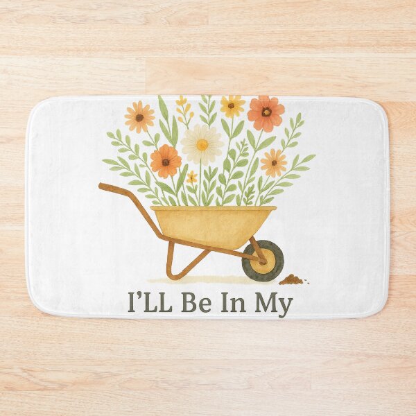 Item preview, I’ll Be In My Office – Garden Wheelbarrow with Flowers designed and sold by JenniferCreaArte .