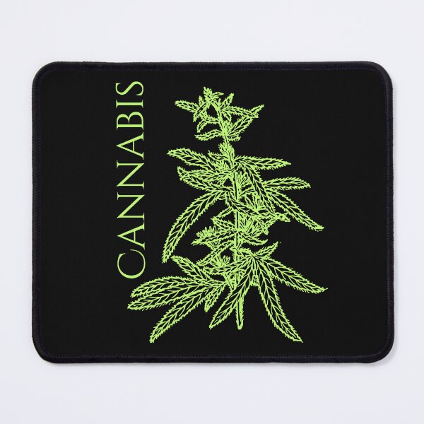 Item preview, Cannabis Plant Neon Green Drawing Design designed and sold by EarthArtDesigns.