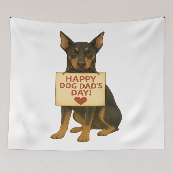 Item preview, Doberman Love – Happy Dog Dad’s Day Art designed and sold by AbstractAnom.