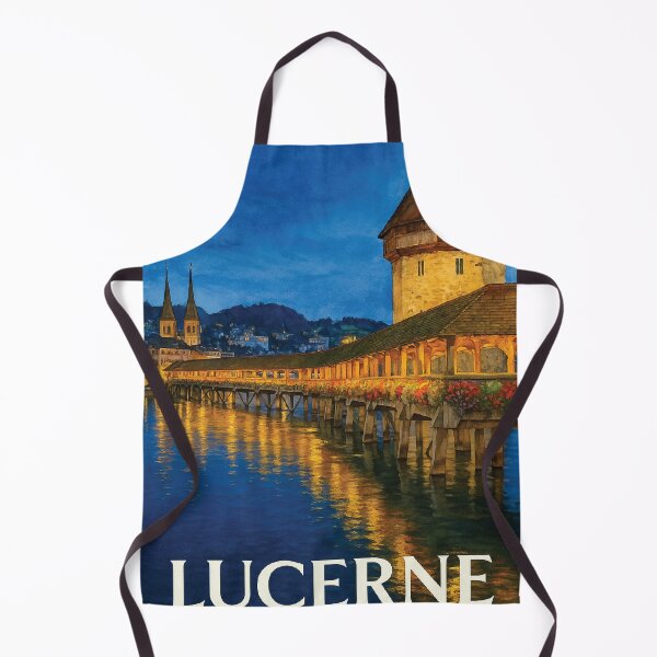 Item preview, Chapel Bridge by Night – Lucerne, Switzerland designed and sold by Era-of-Traveler.