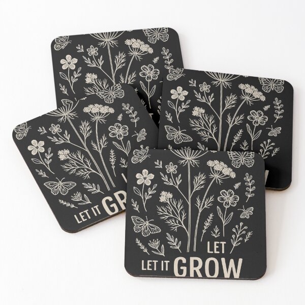 Item preview, Let It Grow – Wildflowers and Butterflies Line Art designed and sold by JenniferCreaArte .