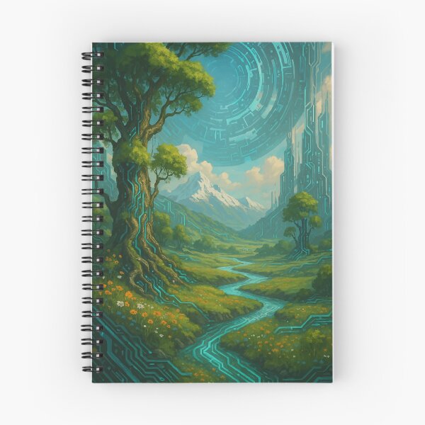 Item preview, Nature’s Digital Awakening – Cyberorganic Valley Art designed and sold by AbstractAnom.