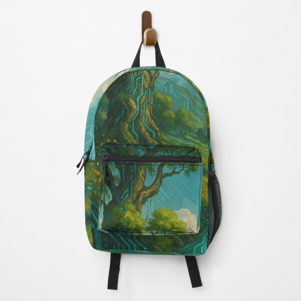 Item preview, Nature’s Digital Awakening – Cyberorganic Valley Art designed and sold by AbstractAnom.