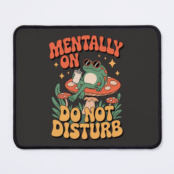 Item preview, Retro Frog on Mushroom – Mentally Off Do Not Disturb Funny Summer Vintage Aesthetic T-Shirt Design designed and sold by Fantasy Cache.