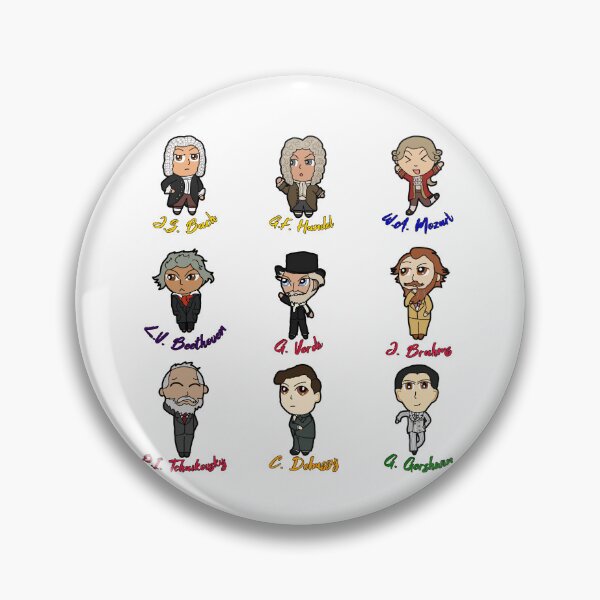 Item preview, Nine Chibi Classical Composers designed and sold by michellekchen.