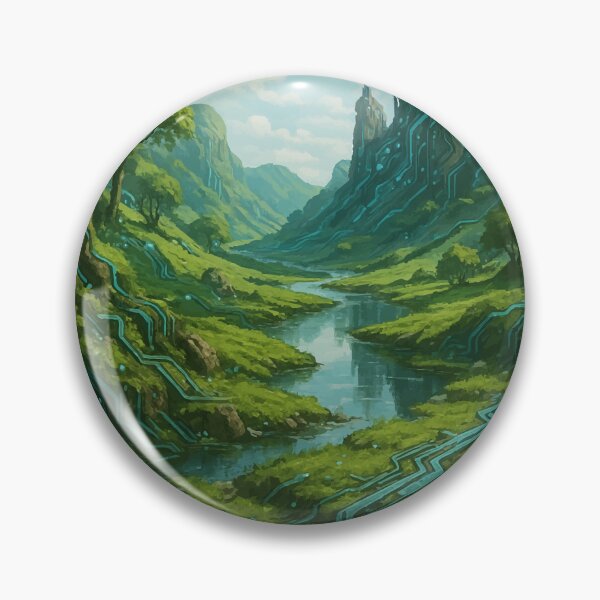 Item preview, The Circuit Grove – Techno-Eden Landscape Art designed and sold by AbstractAnom.